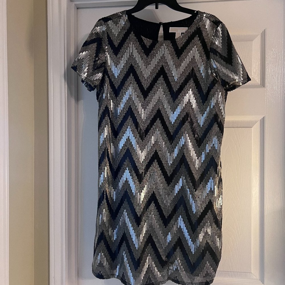 Michael Kors Beaded Metallic Dress